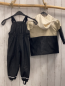 Preview: 2tlg Zara  Regenanzug  Gr. 98  weiß beige schwarz + schwarz gefüttert 