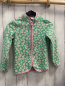 Preview:   Fleecejacke Gr. 116  grün weiß rosa Blumen + Bund 