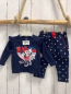 Preview: 2tlg Disney Langarmshirt + Jogginghose  Gr. 68  blau Minnie Mouse + weiße Punkte 