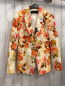 Preview: Zara  Blazer  Gr. M creme orange gelb hellrote Blumen  