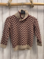Preview: Sergent Major  Pullover  Gr. 110  beige rotbraune Dreiecke großer Kragen Strick 