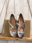 Preview: Friboo  Schuhe  Gr. 34  silber mit Schleife 