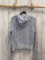 Preview: Abercrombie  Pullover  Gr. 158/164  weiß lavendel meliert Strick Kapuze 