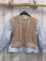 Preview:  Bluse Gr. 110  hellblau weiß gestreift brauner Strickpullunder