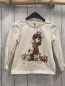 Preview:  Langarmshirt Gr. 110  weiß Mädchen mit Hunden