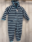 Preview: racoon Fleeceoverall Gr. 92  blau hellblau gestreift