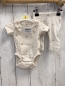 Preview: 2tlg H&M  Body + Leggings  Gr. 50  beige Rippen Blumen Rüschenkragen 