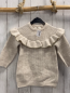 Preview: H&M  Kleid  Gr. 92  beige Rippen Strick Rüschen mit goldenem Glitzerbund 