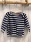 Preview: H&M  Pullover  Gr. 74  blau weiße Streifen Strick grauer Bund 