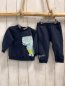 Preview: 2tlg  Pullover + Jogginghose  Gr. 74  blau mint Monster + Schrift 