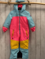 Preview: Northville  Schneeoverall Gr. 98  hellbau pink gelb 