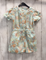 Preview: Mango  Playsuit  Gr. 122  mint bunte Blumen + Blätter 