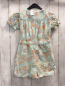 Preview: Mango  Playsuit  Gr. 122  mint bunte Blumen + Blätter 