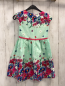 Preview: Happy Girls  Kleid  Gr. 122  mint bunte Blumen pink Gürtelband 