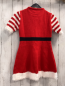 Preview:   Kleid  Gr. 122  rot + rot weiße Streifen Strick Weihnachtsmotiv 