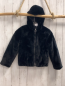 Preview:   Teddyjacke  Gr. 128  schwarz Kapuze 