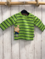 Preview: Sigikid  Langarmshirt  Gr. 68  hellgrün blaue Streifen Maus 