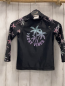 Preview: H&M  Badeshirt lang  Gr. 98  grau bunte Palmen + Schrift 
