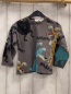 Preview: Zara  Langarmshirt  Gr. 98  grau bunte Monster schwarze Schrift 