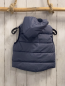Preview: H&M  Weste  Gr. 98  blau hellgrau meliert Kapuze blaues Plüsch"A" 