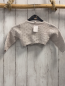 Preview: H&M  Strickjacke  Gr. 74  hellgrau silber Glitzerpunkge rosa Rosette 