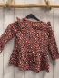 Preview:   Langarmshirt Gr. 110  lachs schwarz weiß rosa golden bedruckt 