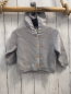 Preview: Alana  Strickjacke  Gr. 74  hellgrau Kapuze Bommel 