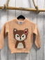 Preview:   Pullover  Gr. 104  lachs Strick flusig Tier mit Pailettten 