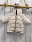 Preview: Benetton Winterjacke  Gr. 68  weiß beige Streifen Fleecefutter 