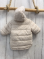 Preview: Benetton Winterjacke  Gr. 68  weiß beige Streifen Fleecefutter 