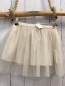 Preview: Zara  Rock Gr. 116  creme Tüllüberrock mit goldenen Glitzerpunkten 