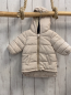 Preview: Benetton Jacke  Gr. 68  weiß sand kariert Fleecefutter 