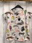 Preview: H&M  T-Shirt  Gr. 134/140  hellgrau bunte Tiere 