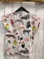 Preview: H&M  T-Shirt  Gr. 134/140  hellgrau bunte Tiere 