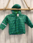 Preview: Caretec  Regenjacke  Gr. 86  hellgrün blau hellblaue Sterne gummiert hellgrünes Fleecefutter 