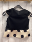 Preview: neu Boboli Sommerbluse  Gr. 122  schwarz + beige mit Kreisen + Glitzer NP 35,90€ 