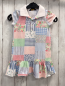 Preview: Ralph Lauren  Kleid  Gr. 104  bunte Quadrate mit Karos Streifen + Blumen weißer Kragen 