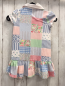 Preview: Ralph Lauren  Kleid  Gr. 104  bunte Quadrate mit Karos Streifen + Blumen weißer Kragen 