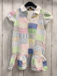 Preview: Ralph Lauren  Kleid  Gr. 110  bunte Quadrate mit Karos Streifen + Blumen weißer Kragen 