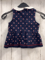 Preview: Janie & Jack  Sommerbluse  Gr. 98  blau weiß rote Blumen weißer Kragen blau rote Schleife 