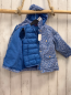 Preview: 2tlg Sergent Major  Regenjacke + Weste  Gr. 92  blau weße Blumene 