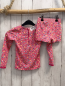 Preview: 2tlg Steiff  UV-Schutzset  Gr. 104  weiß rot bunte Tropfen 