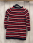 Preview: Tommy Hilfiger  Kleid  Gr. 110  schwarz rot weiße Streifen Strick 