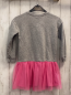 Preview:   Kleid  Gr. 122/128  graues Oberteil mit pink Plüschschrift +pink Tüllrock 