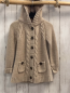 Preview: Mayoral  Strickjacke  Gr. 104  beige Zöpfe Kapuze Teddyfutter 
