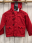 Preview: Brit Island  Jacke  Gr. 122/128  rot Kapuze blau weiß gestreiftes Futter 