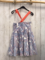 Preview: Okaidi Kleid  Gr. 140  weiß blau hellblau orange Streife 