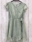 Preview:   Kleid  Gr. 152  mint hellgrüne Blumen graue Blätter 