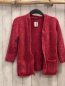 Preview:   Strickjacke Gr. 134  dunkler himbeerton