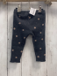 Preview: Zara  Leggings Gr. 74  dunkelgrau Rippen lachs Blumen 